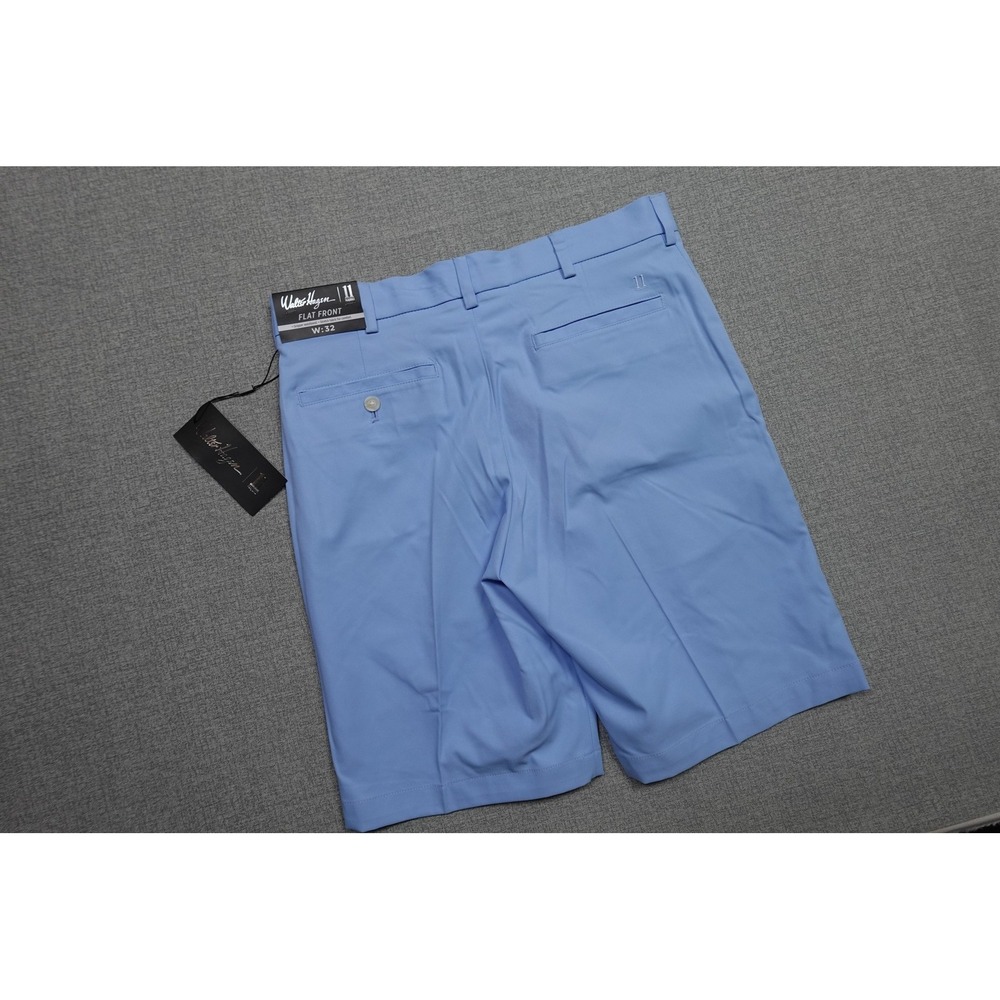 Walter Hagen Perfect 11 Shorts Mens 32 Blue Daybreak Chino Golf 11 Inseam NWT